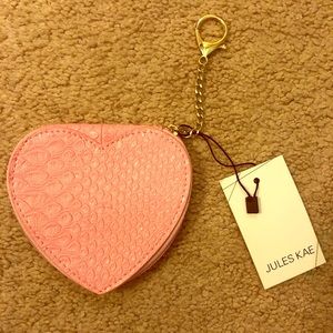 Jules Kae heart-shaped coin purse, keychain